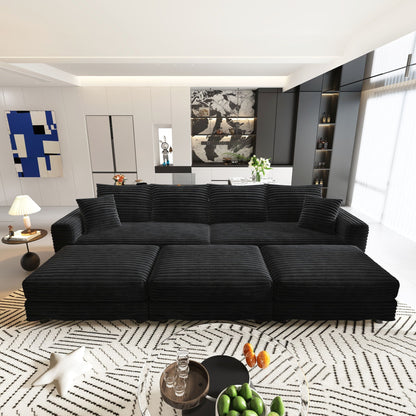 Modern Deep Seat Upholstered Sofa and Couch