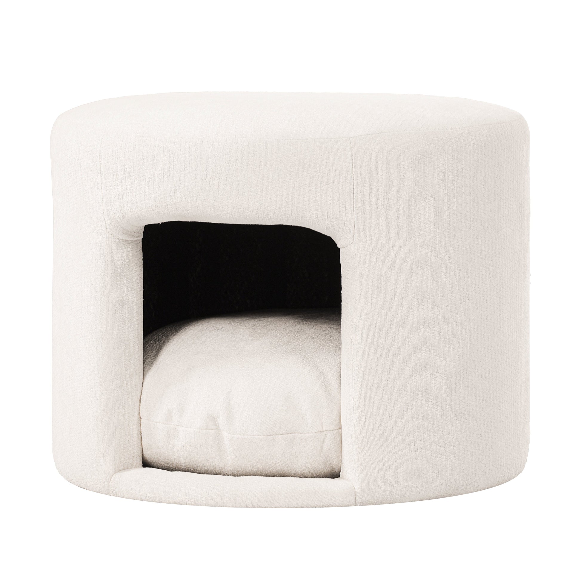 Beige ottoman with hidden pet nook and removable cushion by HouseOfZazla on Tampa Home & Garden Store