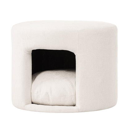 Beige ottoman with hidden pet nook and removable cushion by HouseOfZazla on Tampa Home & Garden Store