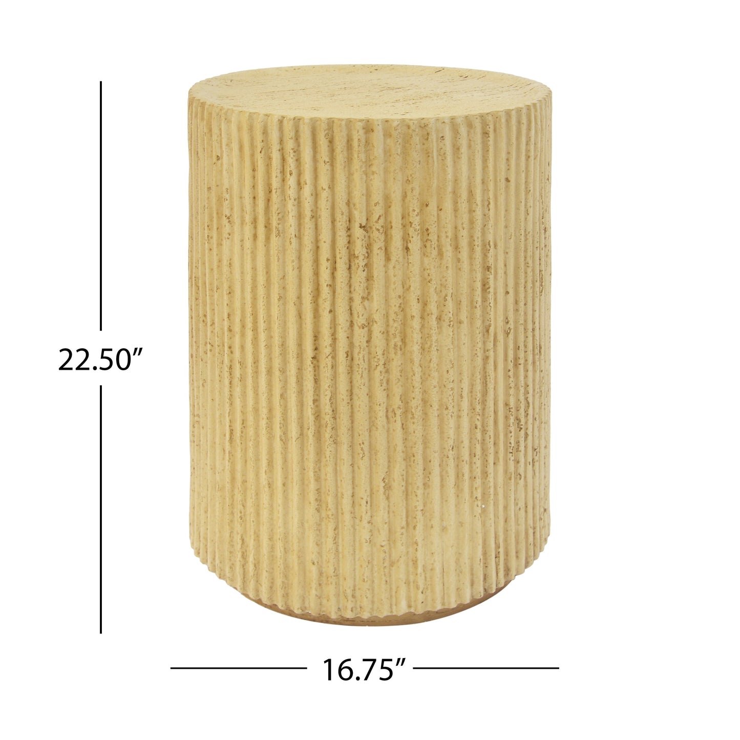 Cylindrical outdoor side table antique brown MGO by HouseOfZazla on Tampa Home & Garden Store