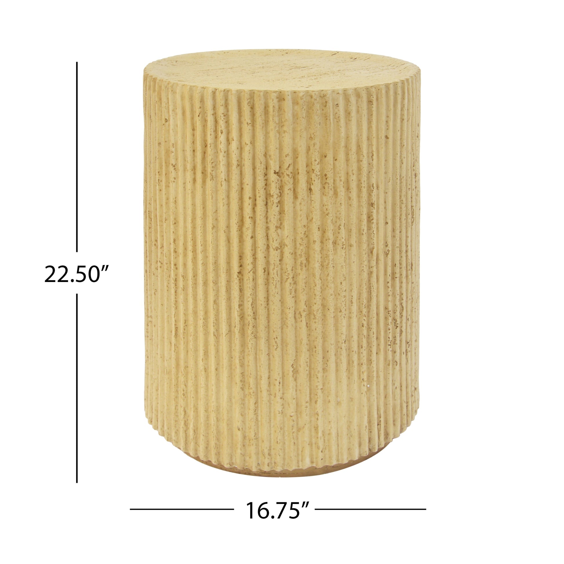 Cylindrical outdoor side table antique brown MGO by HouseOfZazla on Tampa Home & Garden Store