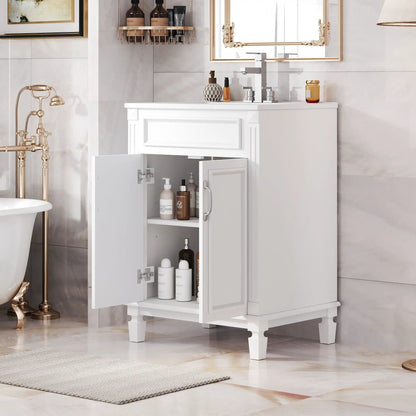 Bathroom vanity with sink, white cabinet with 2 soft closing doors, Unique Piece Furniture on Tampa Home & Garden Store
