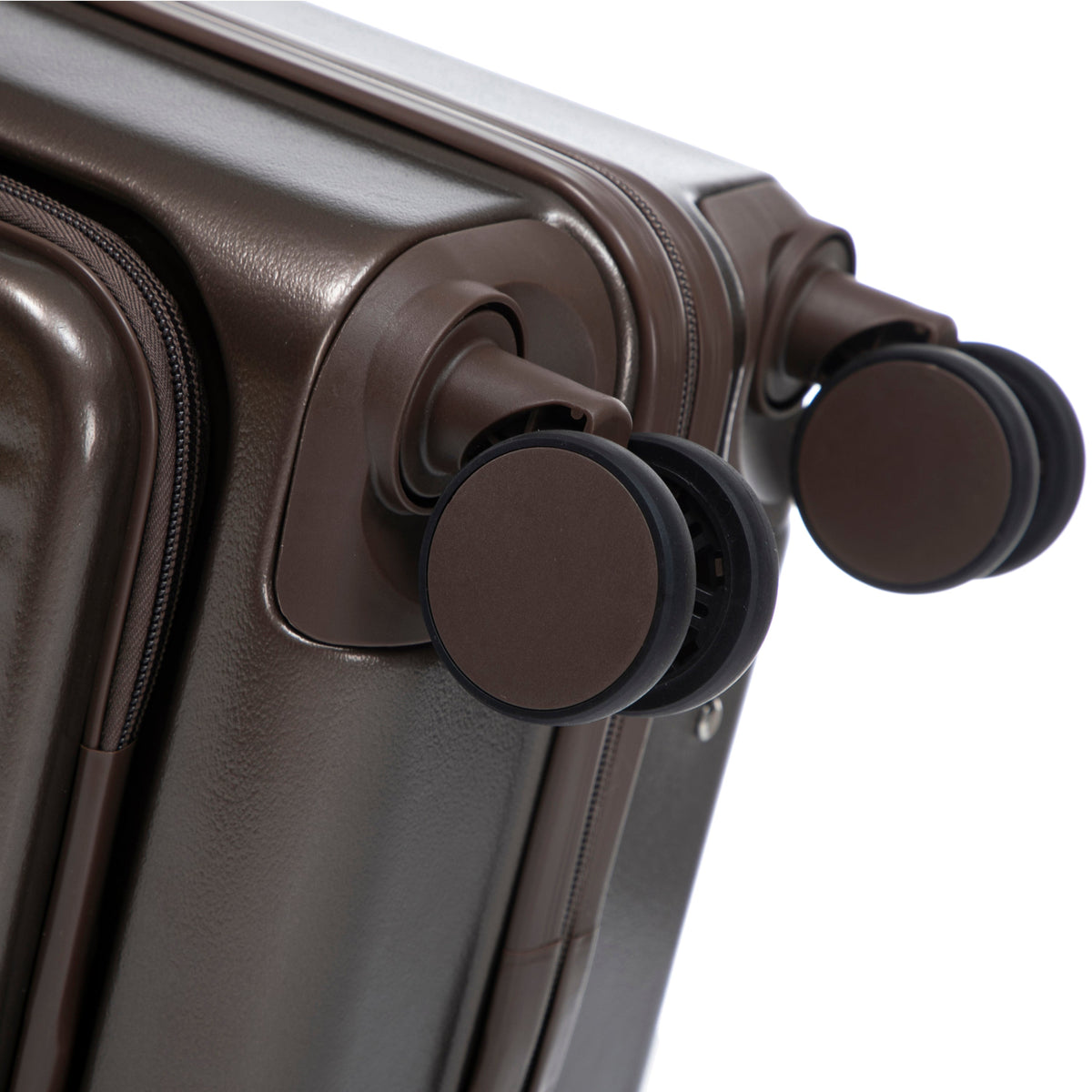 Luggage set two-piece brown ABS spinner wheels on a hard-shell case on Tampa Home & Garden Store