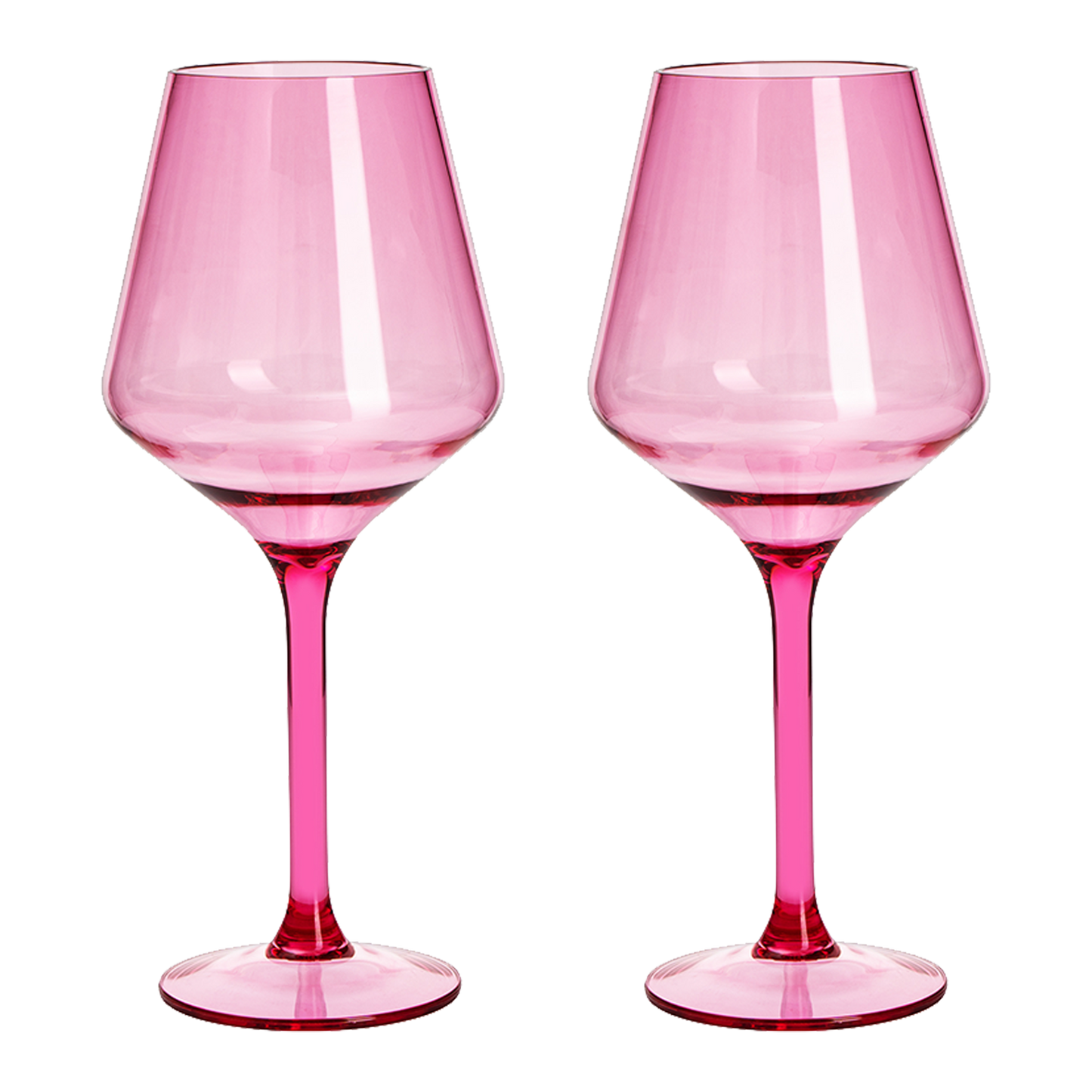 Saint Tropez Pink Acrylic Wine Glasses Set Of Two