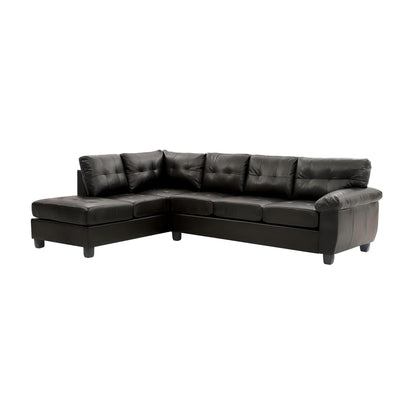 Gallant Sectional sofa in black leather by HouseOfZazla on Tampa Home & Garden Store