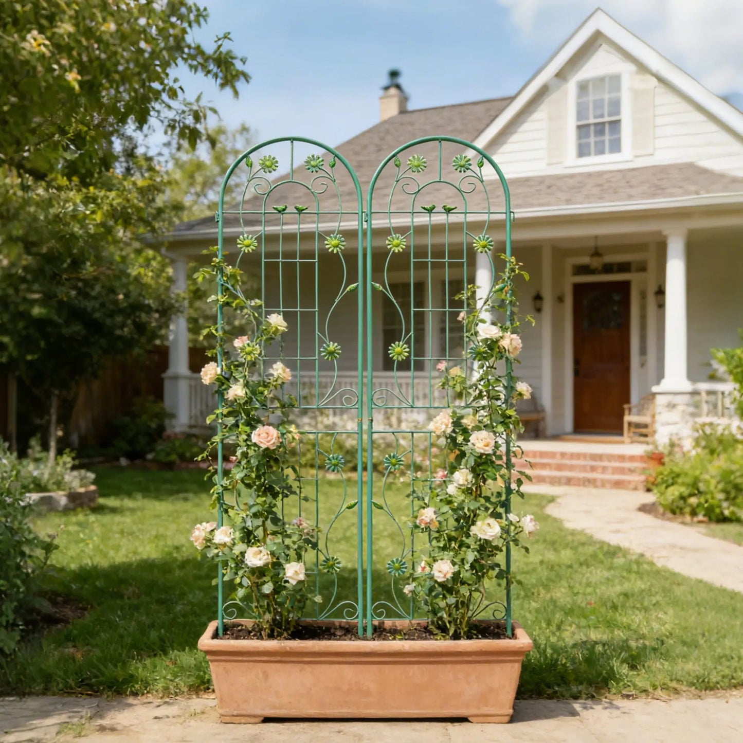 Metal Garden Trellis for Climbing Plants Outdoor