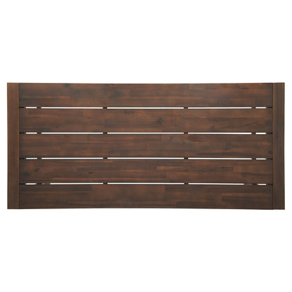 Patio Bar Set 5-piece outdoor set with dark brown wood slat panels on Tampa Home & Garden Store