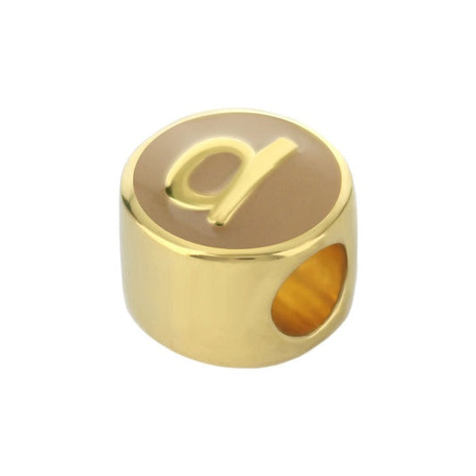 Gabriella Beads Initial charm bead gold-tone metal with letter on top Lauren G Adams on Tampa Home & Garden Store