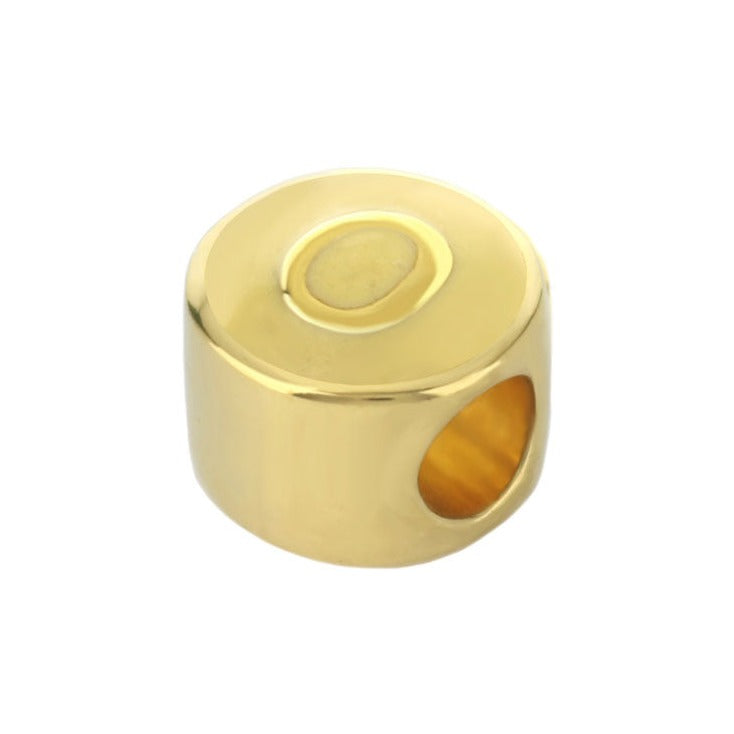 Gabriella Beads Initial gold-tone charm bead with side hole, Lauren G Adams Charms & Pendants on Tampa Home & Garden Store