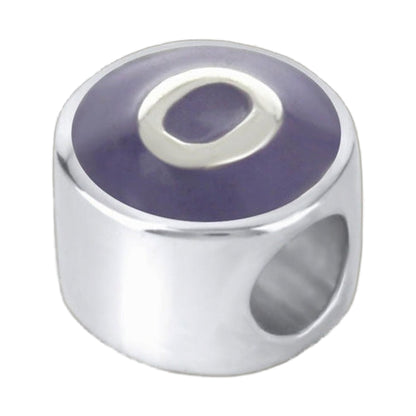 Gabriella Beads Initial charm in purple enamel with white inner ring by Lauren G Adams on Tampa Home & Garden Store