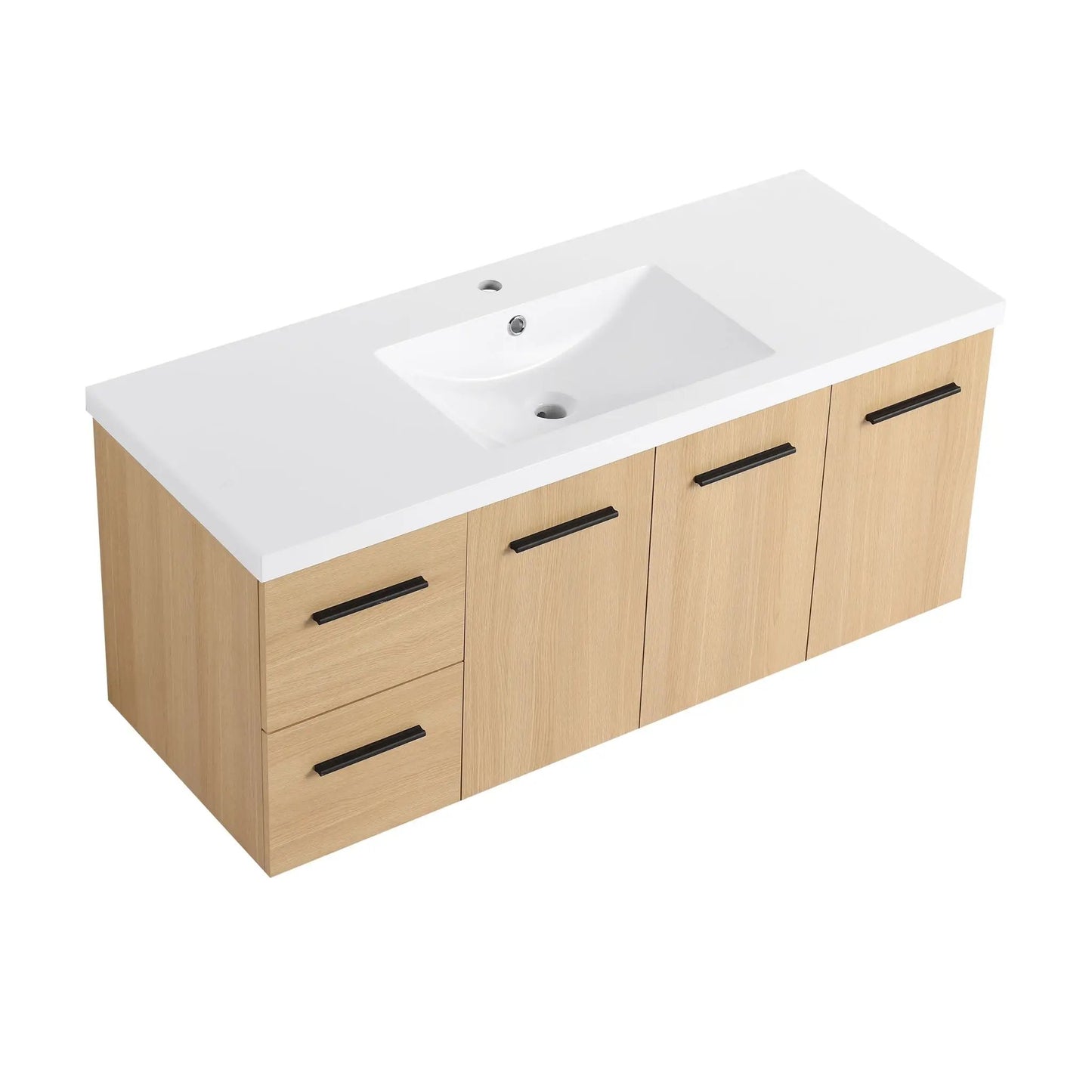 Floating Bathroom Vanity Sink and Modular Cabinet
