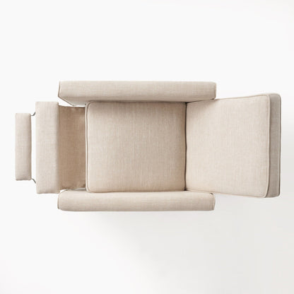 Upholstered Push Back Recliner Chair and Lounge