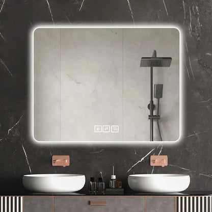 28 Inch LED Bathroom Mirror With Backlit Anti Fog