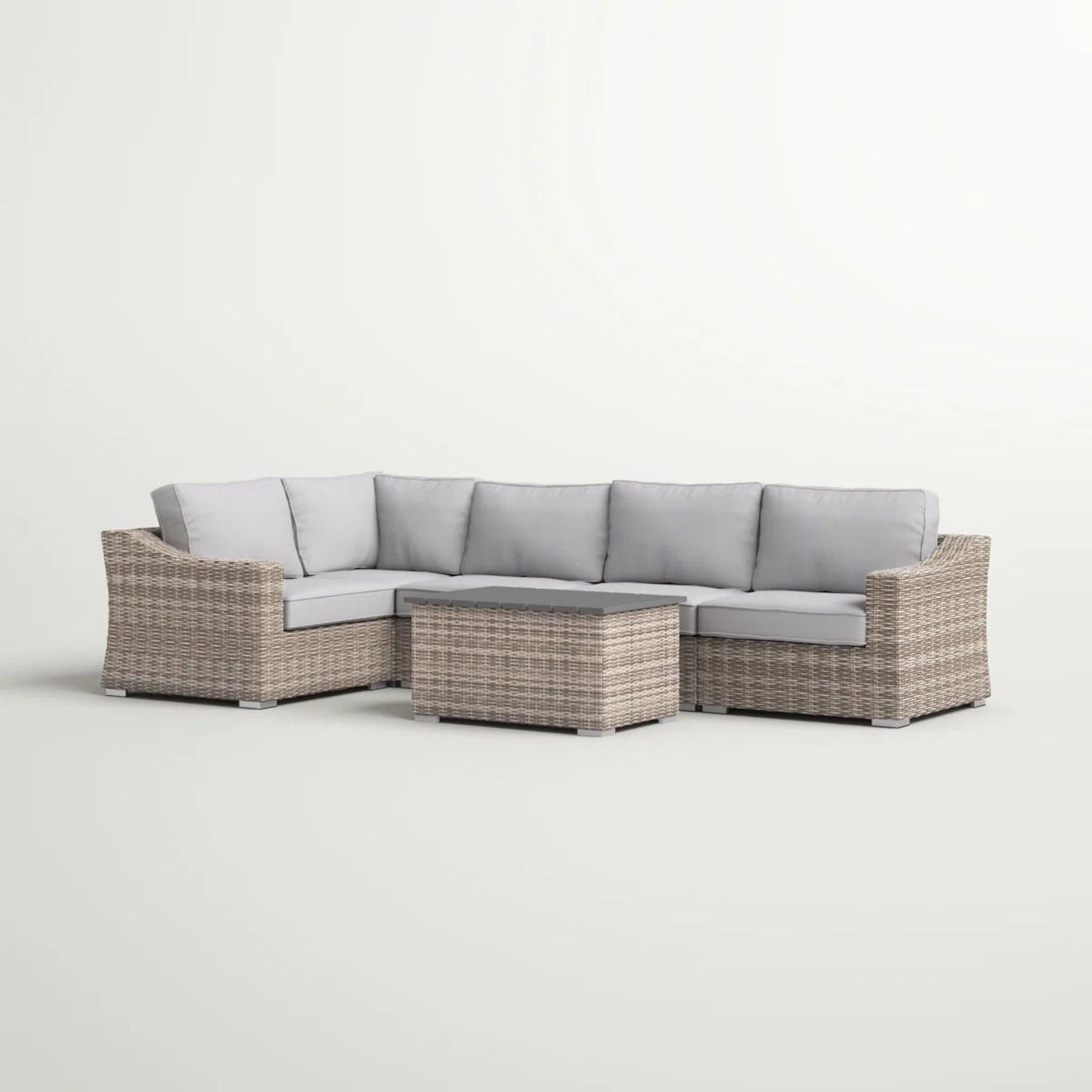 Durable Aluminum Wicker Sofa and Cushions