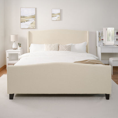 Sturdy Platform Bed Frame and a Padded Headboard