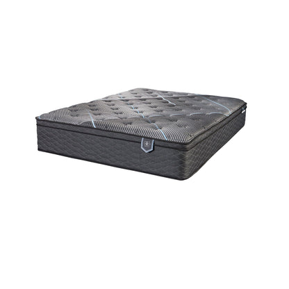 Mattress Comfort Care Hybrid Plush by HouseOfZazla, dark gray quilted cover with stitching on Tampa Home & Garden Store