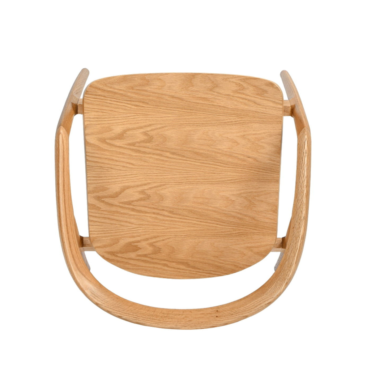 Scandinavian Sculpted Dining Chair with Arms by HouseOfZazla in warm natural oak on Tampa Home & Garden Store