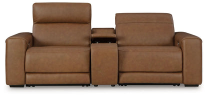 Contemporary Power Reclining Sectional Loveseat