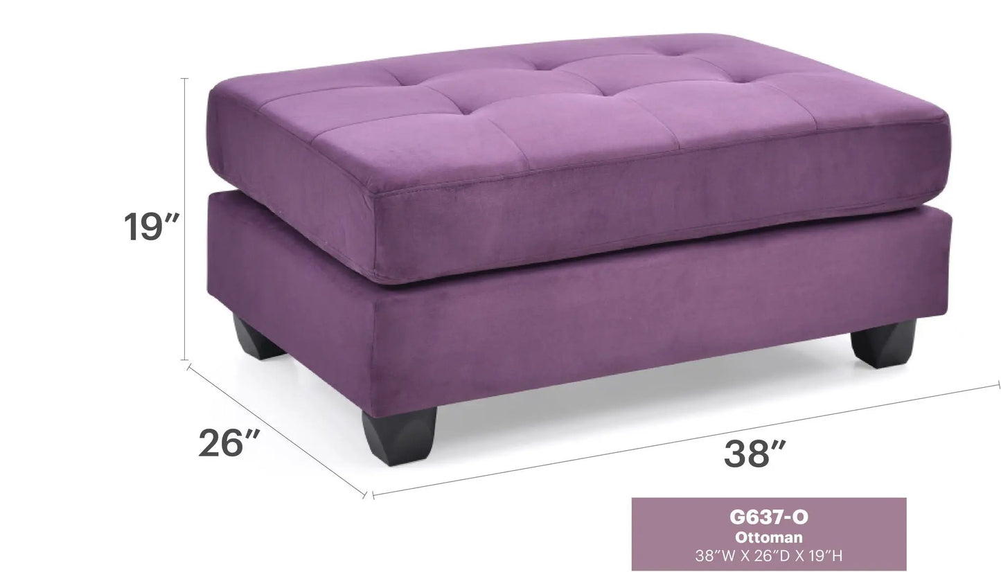 Chic Contemporary Storage Ottoman Tufted Cushion
