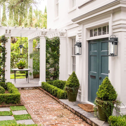 Textured Metal Porch and Rustproof Outdoor Lights