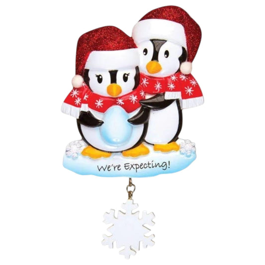 We're Expecting Penguins Ornament - Tampa Home & Garden Store
