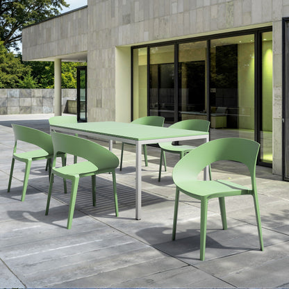Accent chairs outdoor mint green plastic UV resistant and waterproof set with table on Tampa Home & Garden Store