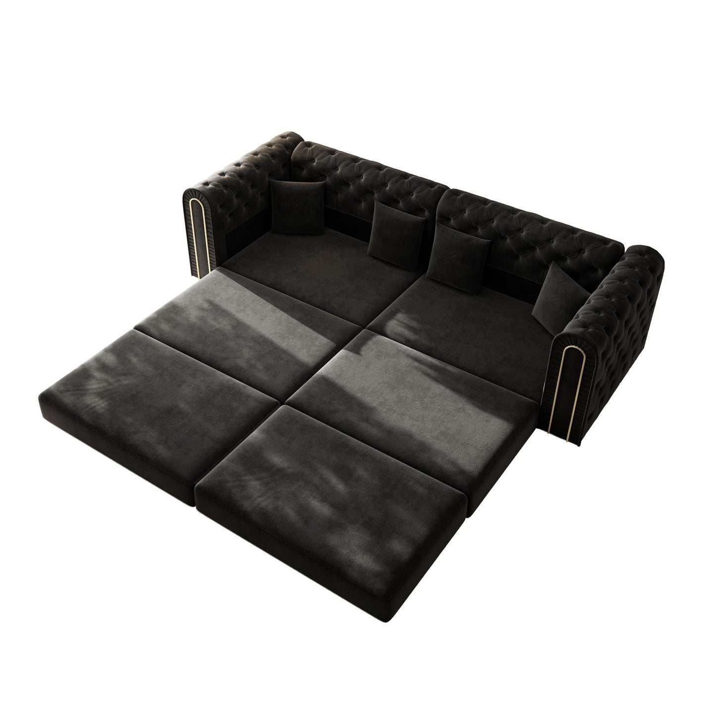 3 In 1 Convertible Sofa and Ottoman Bed