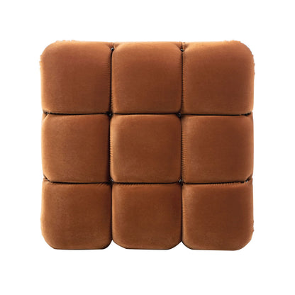 Bubble modular modern cocktail ottoman in brown velvet cube cushions, 3x3 grid on Tampa Home & Garden Store