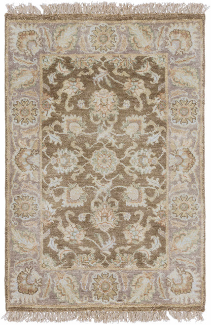 Caernarfon Premium Wool Area Rug - Clearance beige/brown ornate motif Boutique Rugs on Tampa Home & Garden Store