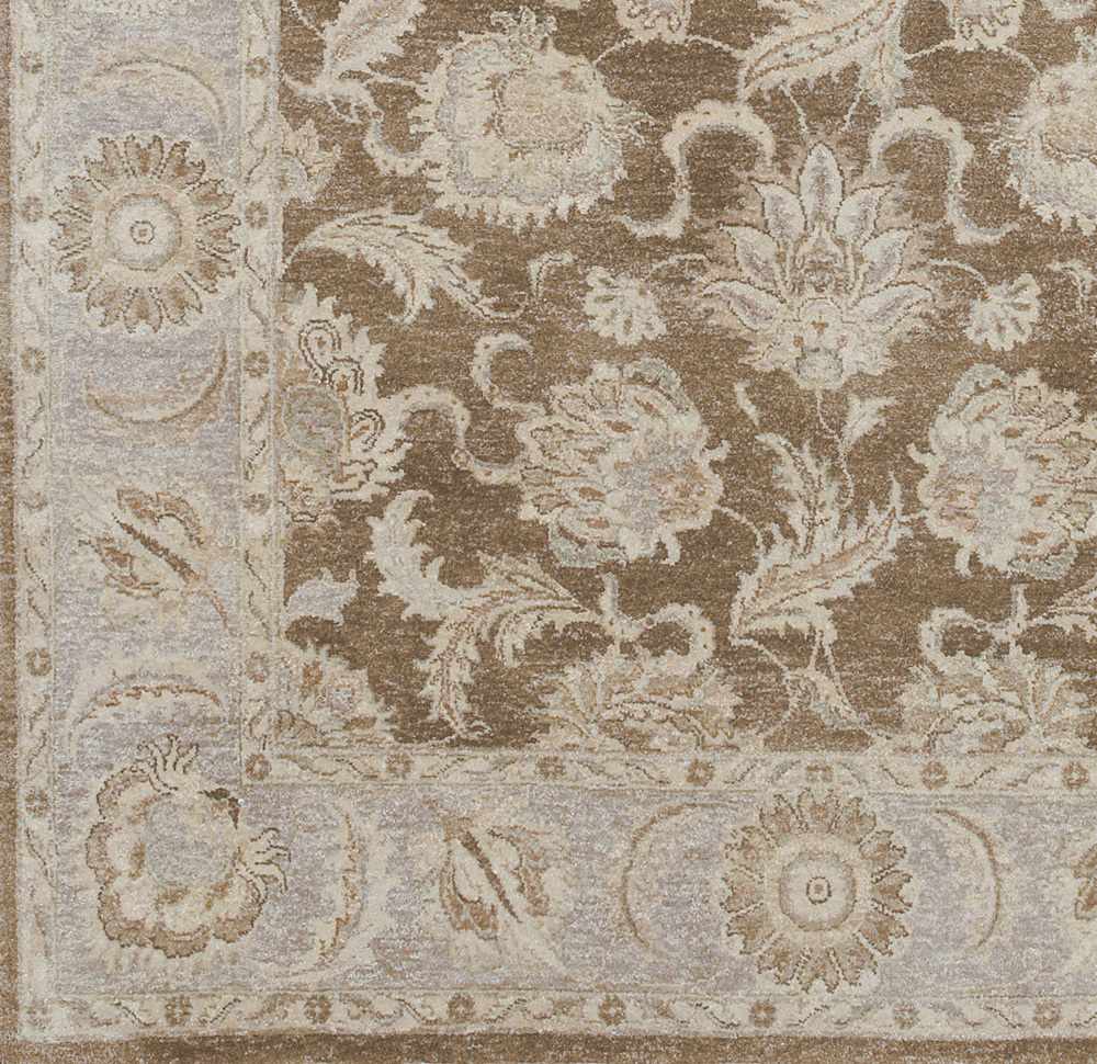 Caernarfon Premium Wool Area Rug Boutique Rugs in beige/brown floral pattern with border on Tampa Home & Garden Store