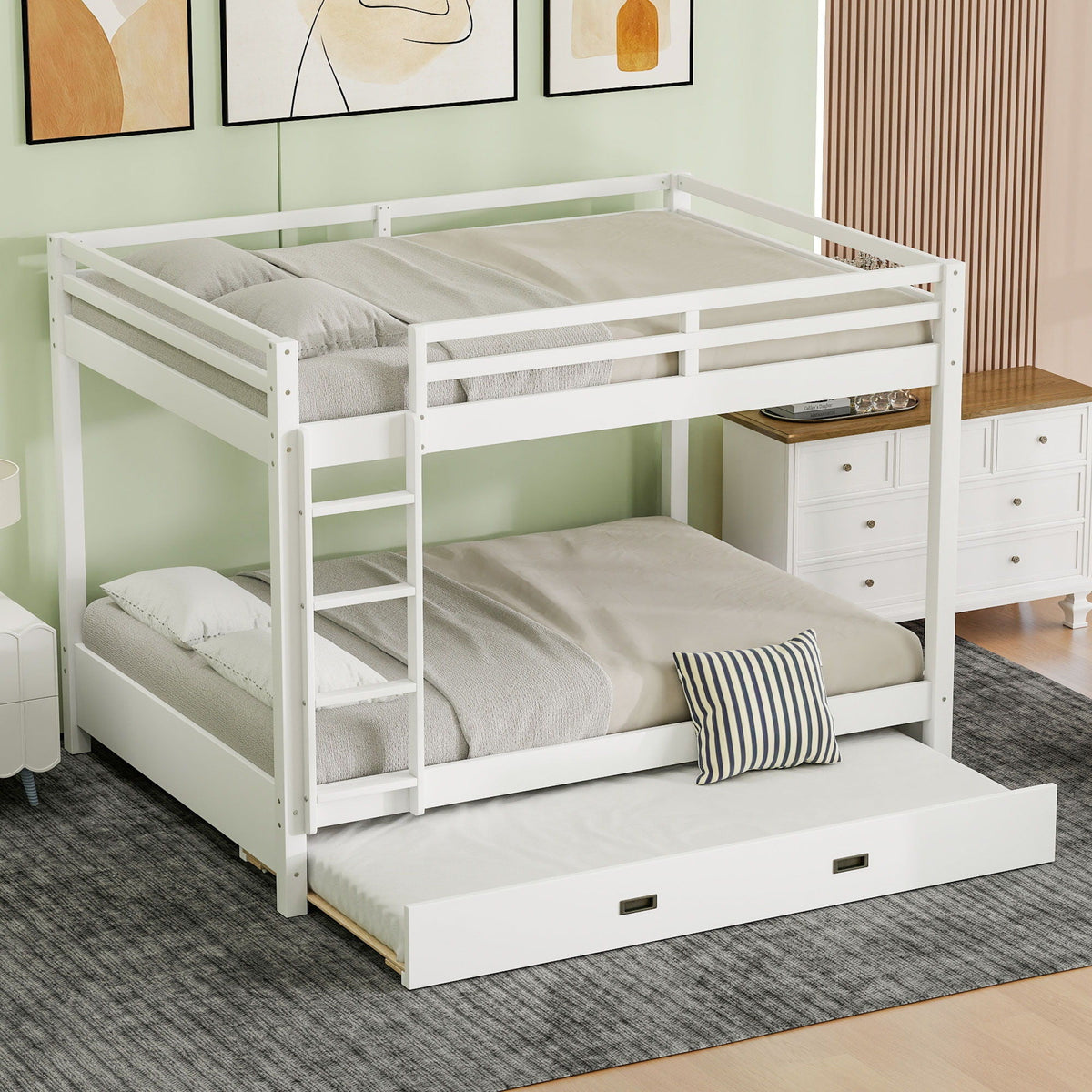 Sturdy white bunk bed with ladder by HouseOfZazla on Tampa Home & Garden Store
