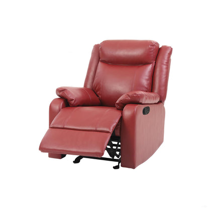 Dark Brown Manual Rocker Recliner and Padded Arms