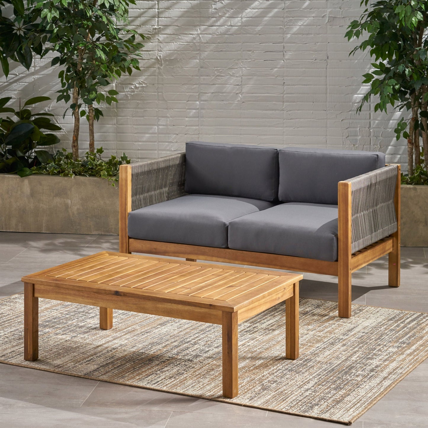Charlotte 4 Seater Outdoor Chat Set with Rope