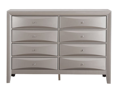 Marilla dresser with molded resin drawer fronts, gray finish, 8-drawer unit on Tampa Home & Garden Store
