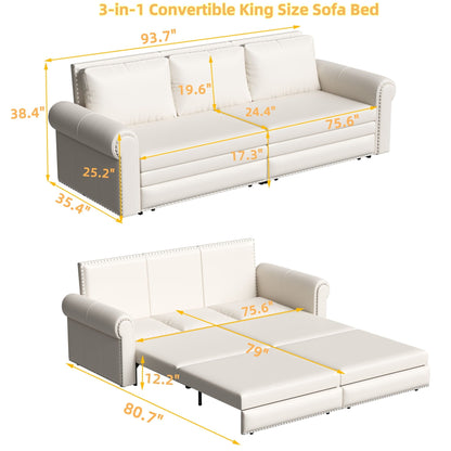 Chesterfield and convertible sleeper sofa