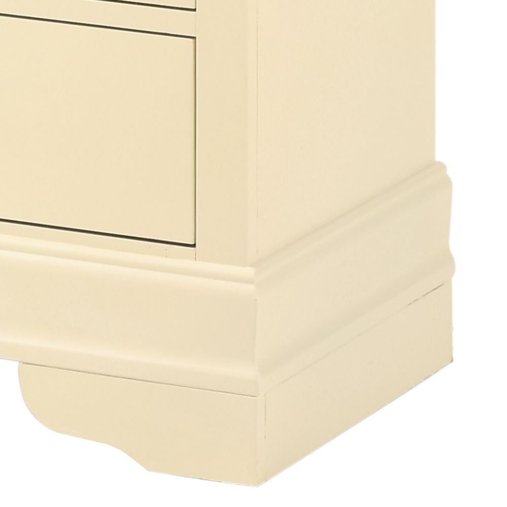 Louis Phillipe Accent Chest cream finish wood with classic base molding HouseOfZazla on Tampa Home & Garden Store