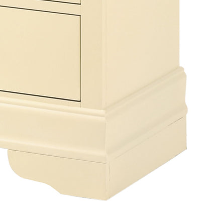 Louis Phillipe Accent Chest cream finish wood with classic base molding HouseOfZazla on Tampa Home & Garden Store