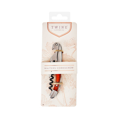 Stainless Steel and Wood Double Hinge Corkscrew
