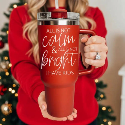 Calm and Bright Insulated Tumbler with Handle