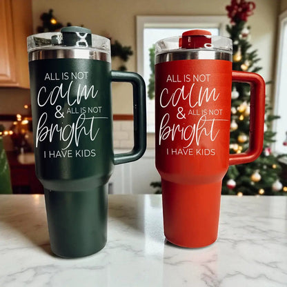 Calm and Bright Insulated Tumbler with Handle