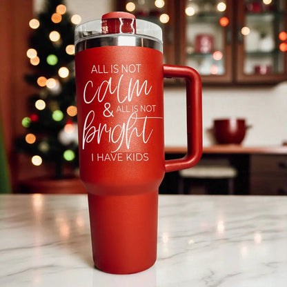 Calm and Bright Insulated Tumbler with Handle
