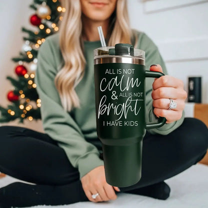 Calm and Bright Insulated Tumbler with Handle