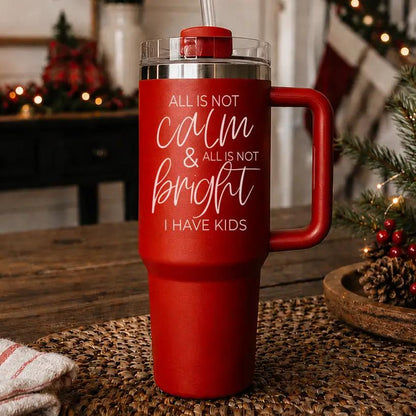 Calm and Bright Insulated Tumbler with Handle