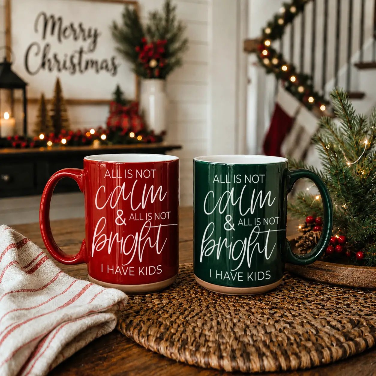 Christmas Ceramic Coffee Mug Double Sided Snark