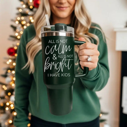 Calm and Bright Insulated Tumbler with Handle