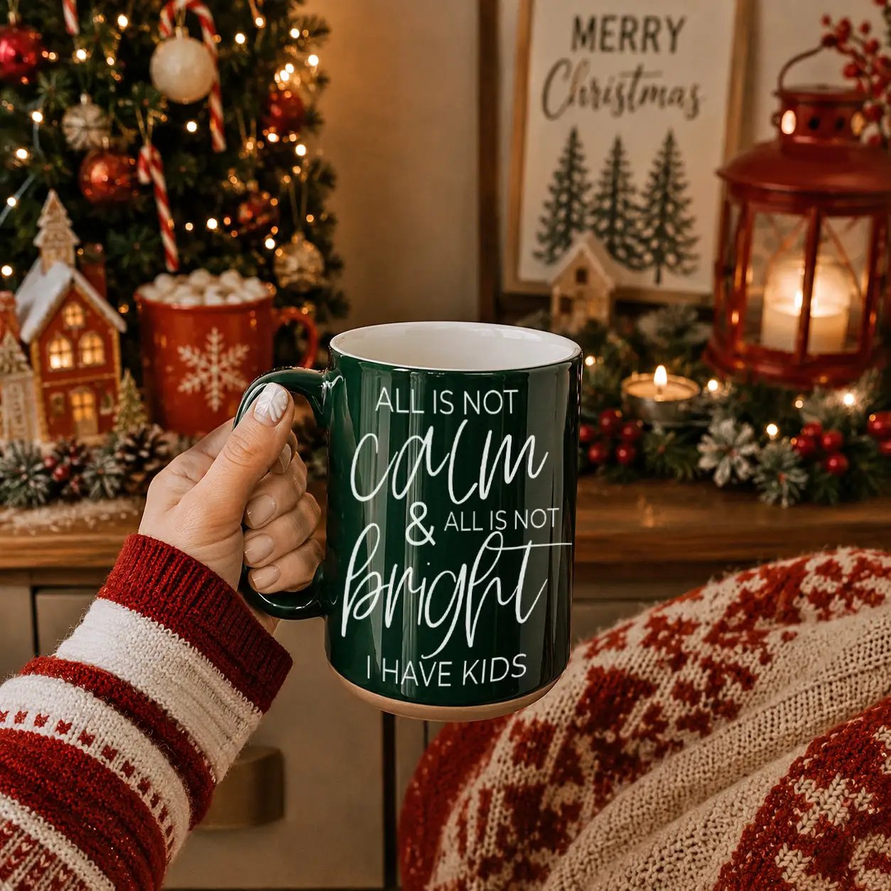 Christmas Ceramic Coffee Mug Double Sided Snark