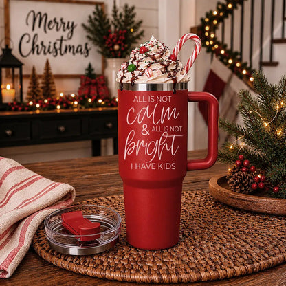 Calm and Bright Insulated Tumbler with Handle