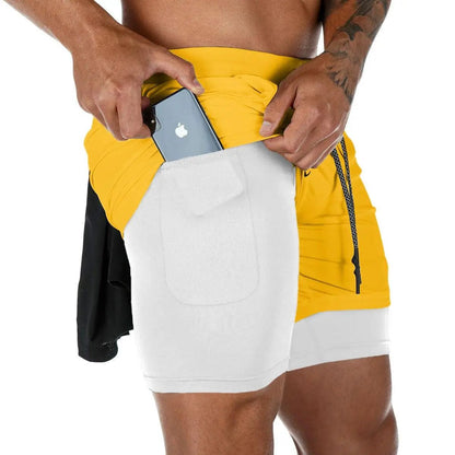Camo Running Shorts Men 2 In 1 Quick Dry