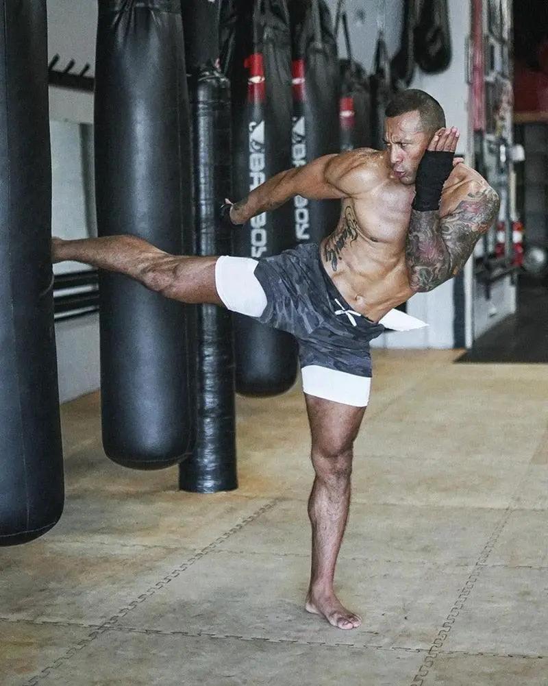 Camo Running Shorts Men 2 In 1 Quick Dry