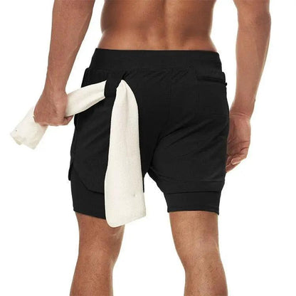 Camo Running Shorts Men 2 In 1 Quick Dry